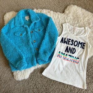 LIKE-NEW Sherpa & Tank Set | Sz S | Belle du Jour